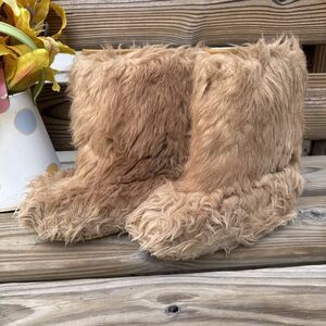 Vintage Yeti Boots Apres Ski Chalet Faux Fur Shearling Winter Boho Women's 6
